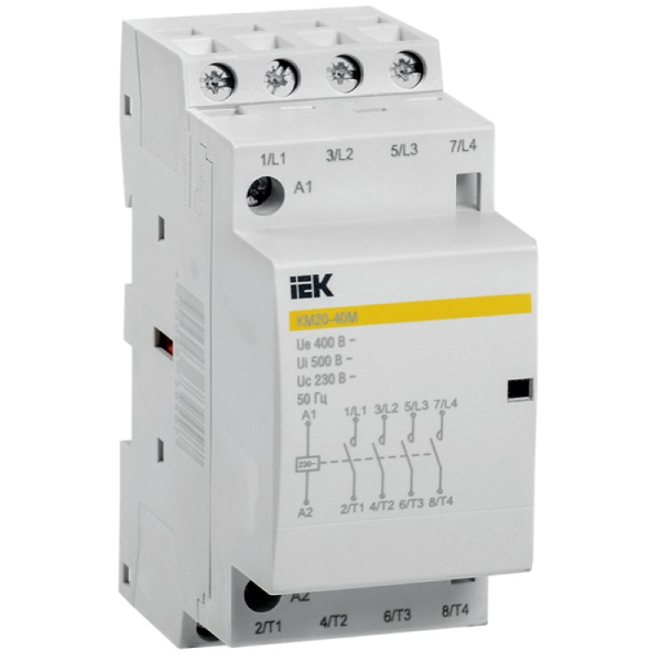Контактор модульный IEK КМ20-40М AC