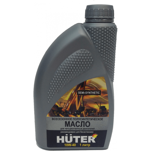 Масло для 4-х такт. двигателей полусинтетическое HUTER 10W-40, 1л