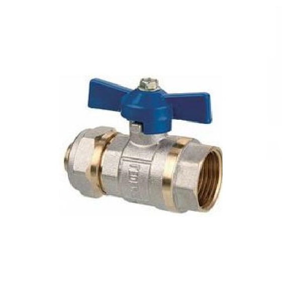 Кран шаровый с обжимным соединением 20х3/4" В