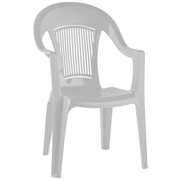 Кресло пластиковое ELLASTIK-PLAST Элластик 410x555x900мм, белый