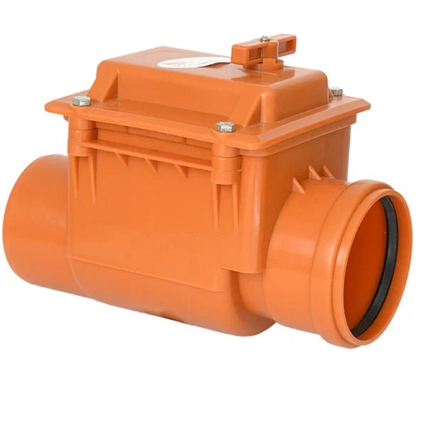 Обратный клапан наружный Ø110 мм оранжевый полипропилен