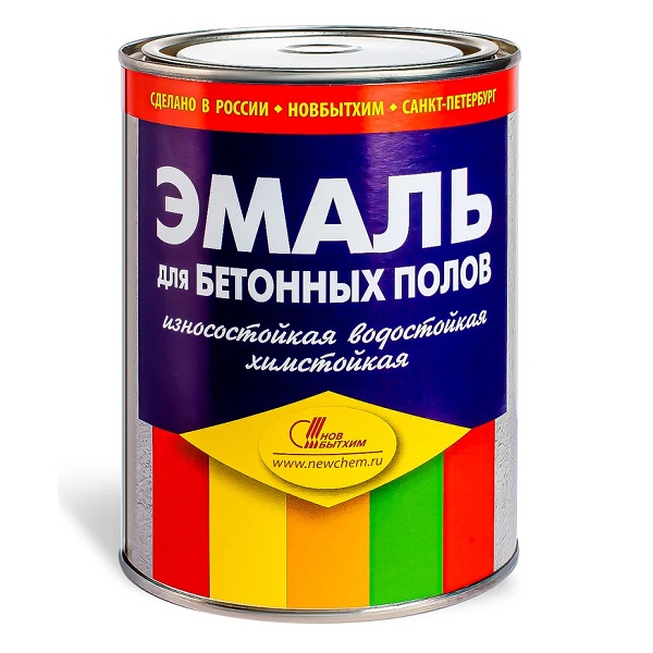 Эмаль для бетонных  полов НОВБЫТХИМ серая, 2,7л