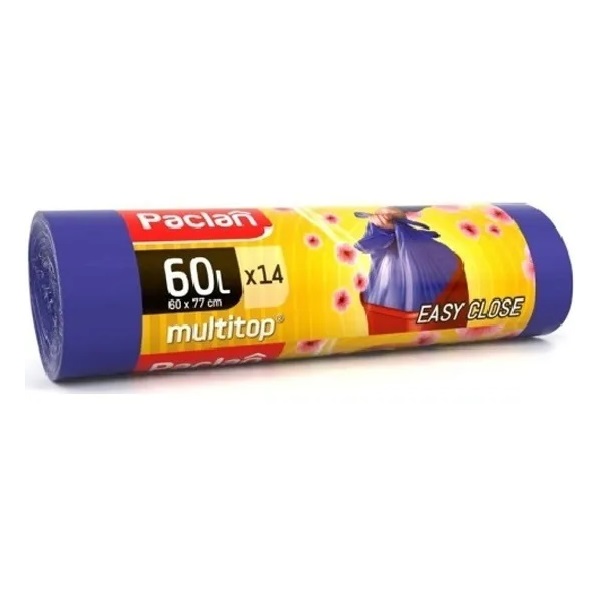 Мешок для мусора  60 л / 14 шт. PACLAN Multitop Aroma с завязками