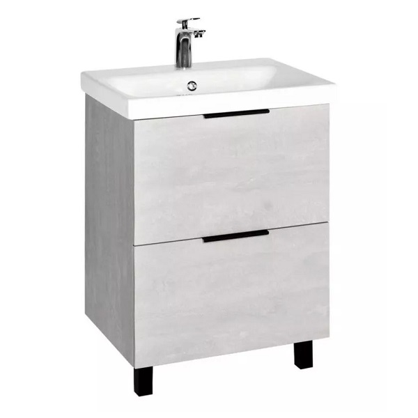 VIANT БЕРЛИН 60 /цемент/ тумба-умывальник CERSANIT COMO, 2 ящика