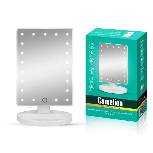 Зеркало со светодиодной подсветкой CAMELION M145-SL C01 5Вт, 4хLR6