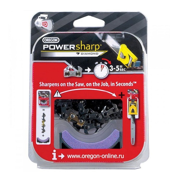 Цепь 52 3/8-1,3мм 14"/35см OregonPOWERSHARP+заточный камень