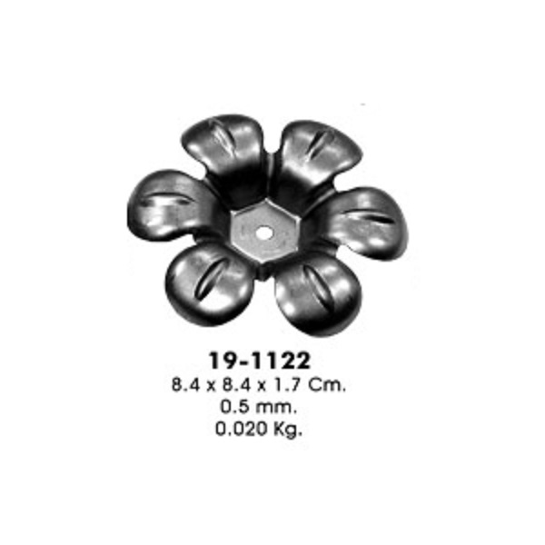 Штампованный элемент 19-1122 (8,4х8,4х1,7см, 0,5мм, 0,020кг)