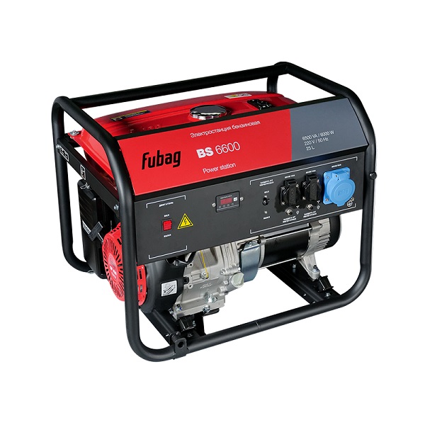 Генератор бензиновый FUBAG BS 6600, 6,5кВт, ручной стартер, емкость 25л