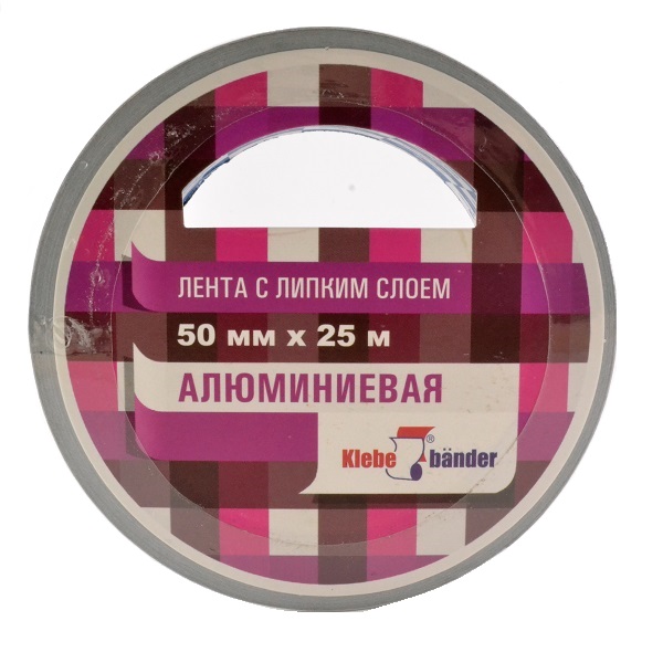 Лента клейкая алюминиевая KLEBEBANDER 50мм x25м