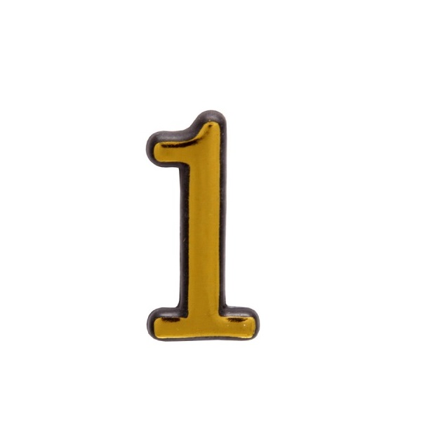 Цифра пластик АЛЛЮР "1" золото
