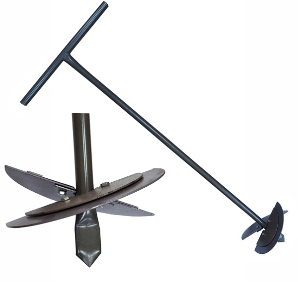 Бур садовый с 2-я насадками 1м