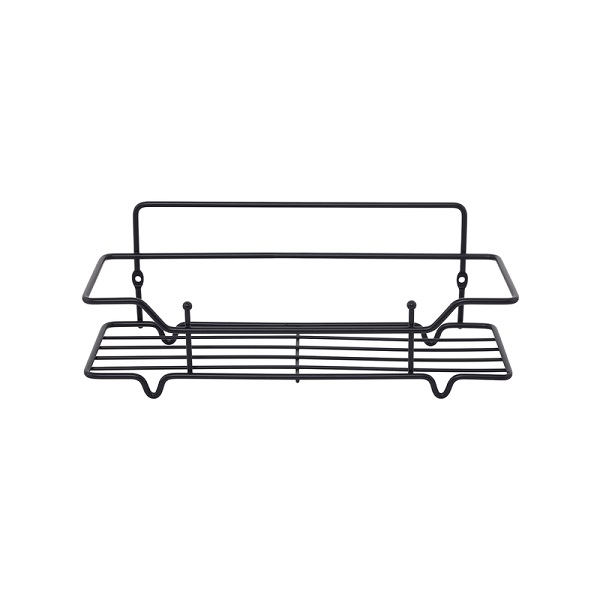 Полка из нержавеющей стали 1-о ярусная решетчатая 30 см, черный матовый MILARDO Grid