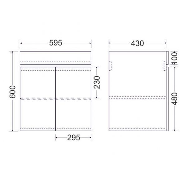 MIRSANT NEXT 60 /белый/ подвесная тумба - умывальник NEXT