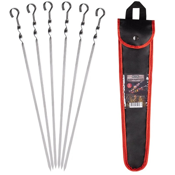 Набор шампуров угловые 450х10х0,7мм ECOS, 6шт.