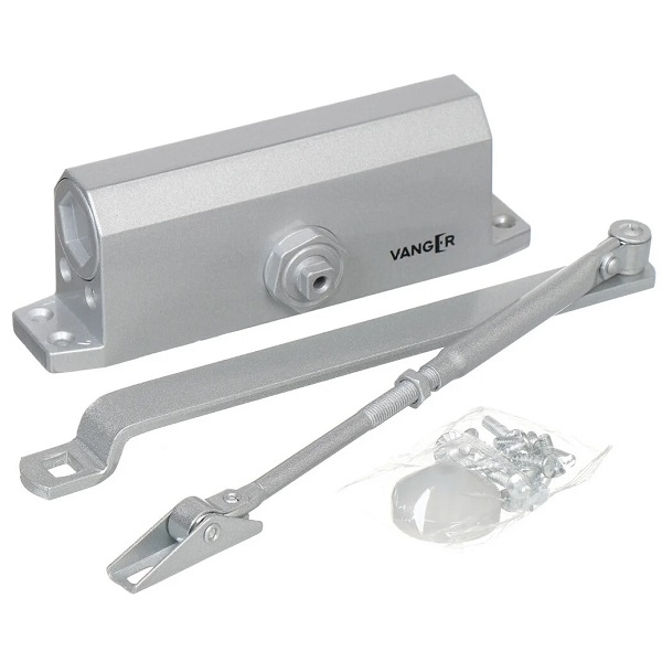 Дверной доводчик VANGER DC-120-SL, 120кг, серебро