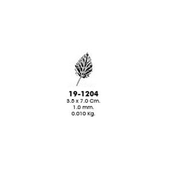 Штампованный элемент 19-1204 лист розы (3,0х7,0см, 1,0мм, 0,010кг)