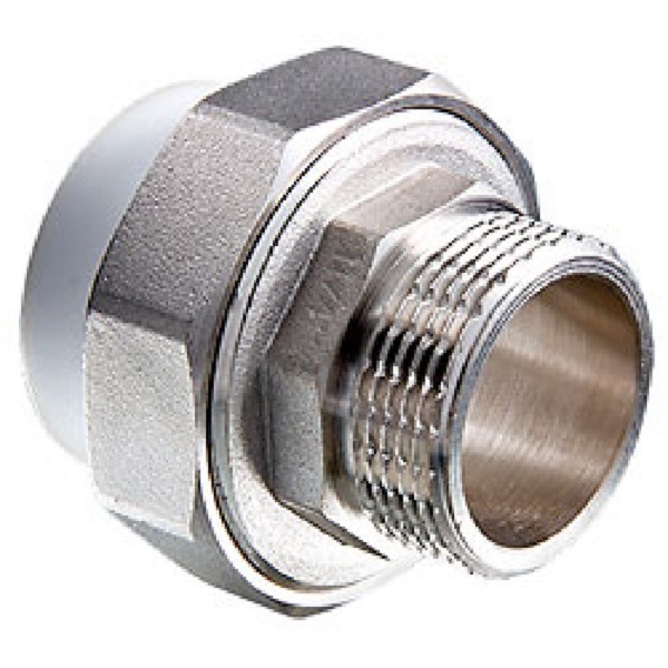 Американка комбинированная наружная резьба 20*1/2" полипропилен белый VALFEX 