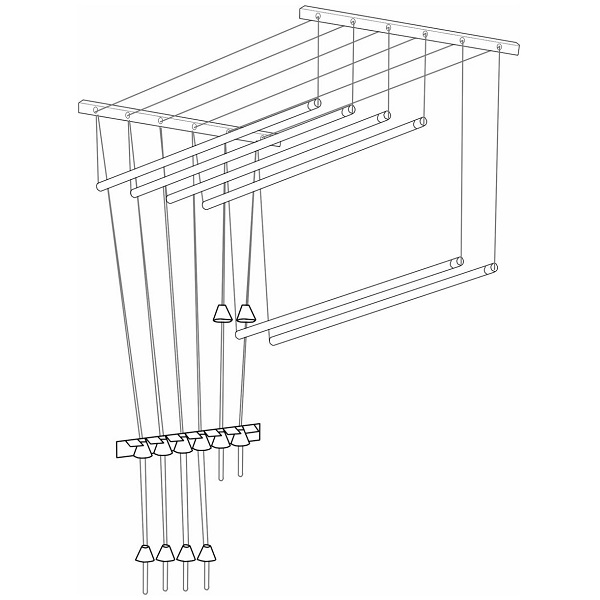 Сушилка для белья потолочная схема сборки веревок