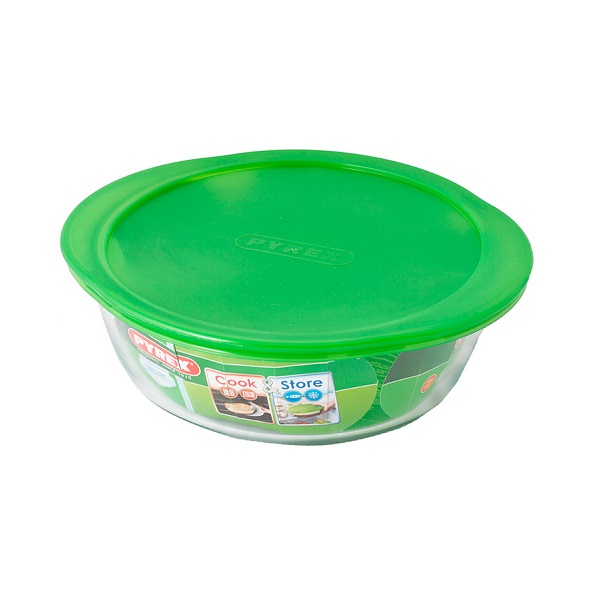 Форма для запекания стеклянная круглая с крышкой 2,3л 230х800мм, PYREX