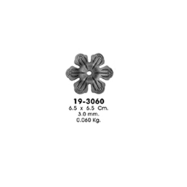 Штампованный элемент 19-3060 (6,5х6,5см, 3,0мм, 0,060кг)
