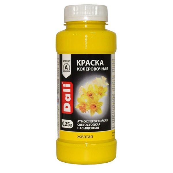 Колеровочная краска DALI 0.25л желтая