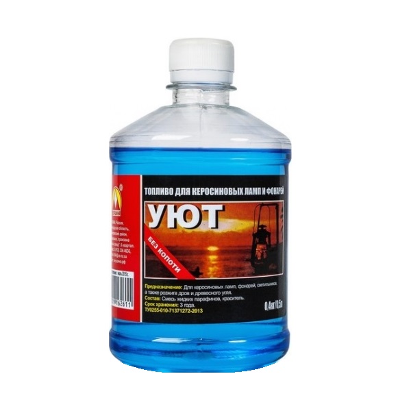 Топливо для керосиновых ламп и фонарей Уют ВЕРШИНА, 0,5 л