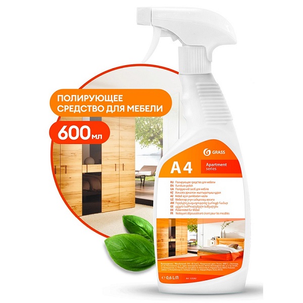 GRASS A4 Полирующее средство для мебели, 600мл, спрей