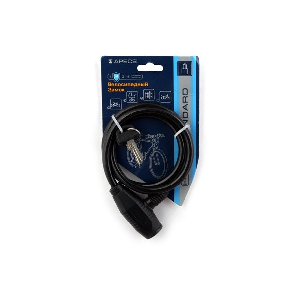 Замок велосипедный APECS PD-81-80см