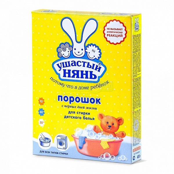 Порошок стиральный УШАСТЫЙ НЯНЬ  0,4 кг для детского белья