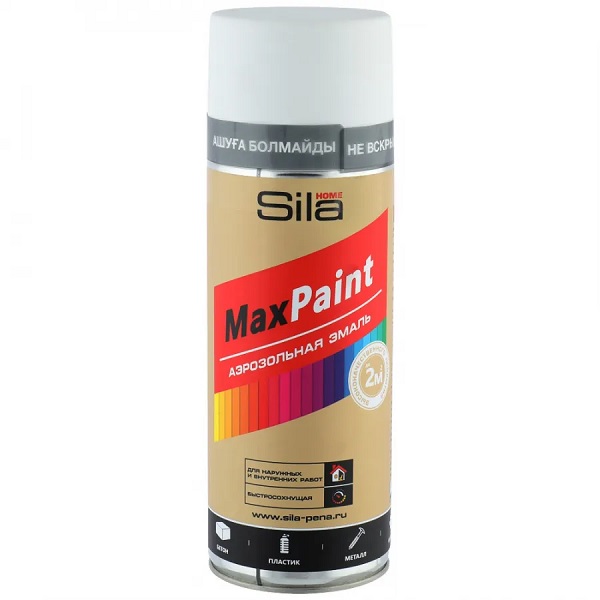 Краска аэрозольная SILA HOME Max Paint RAL-9003 белый матовый, 520 мл