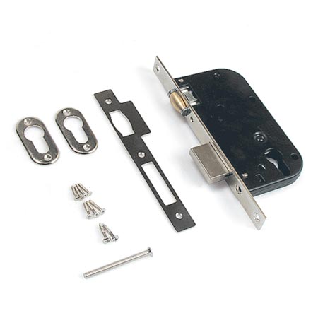 Замок врезной APECS 30-R-CP хром с роликом 