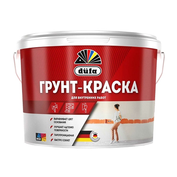 Грунт-краска DUFA глубокого проникновения  9л для внутренних работ