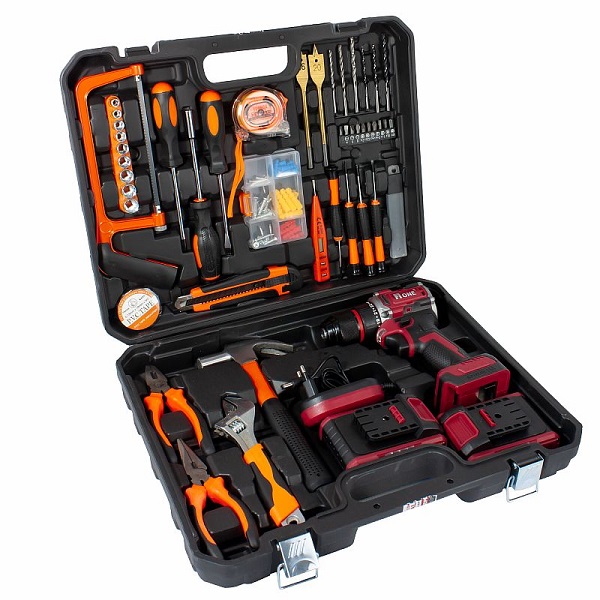 Дрель аккумуляторная NUMBER ONE CDI20/2,0-PRO-BR-2B, 20В, 2х2Ач с набор инструментов 118шт.