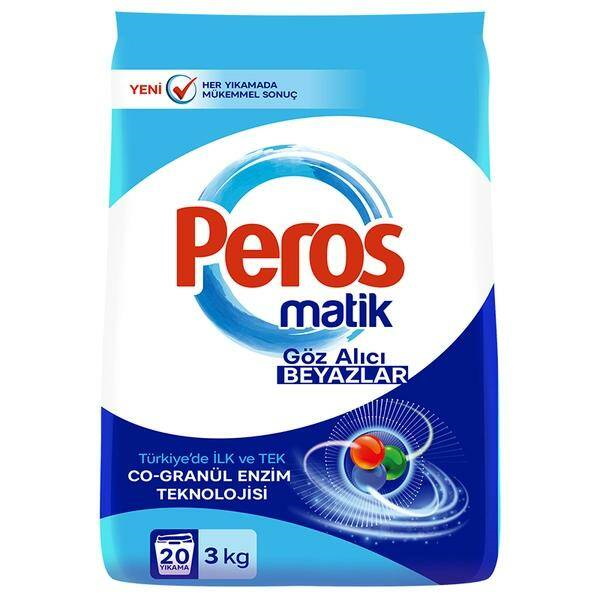 Порошок стиральный PEROS 3кг автомат для белого белья