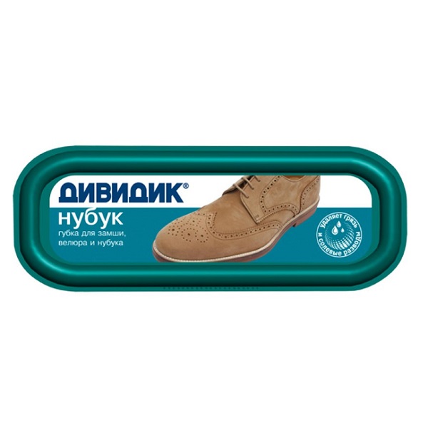 ДИВИДИК НУБУК Губка для обуви из замши, велюра, нубука