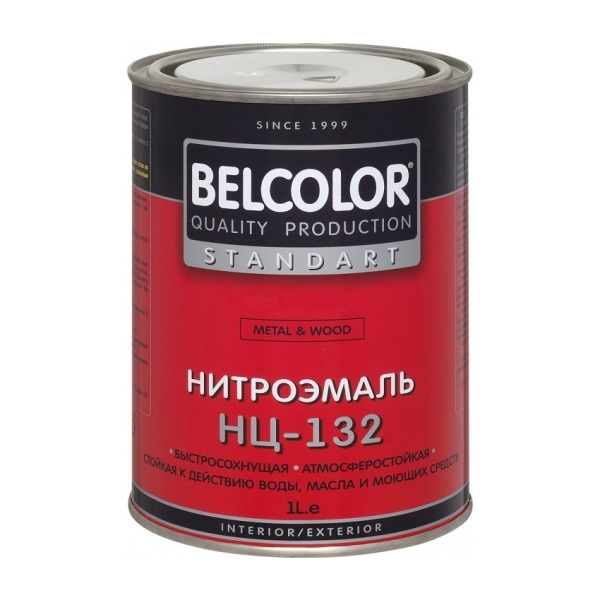 Нитроэмаль быстрсохнущая НЦ-132 BELCOLOR черная, 0,7 кг