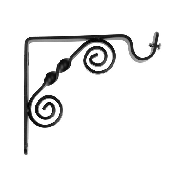 Кронштейн декоративный ВИНТАЖ 120х120мм, d20мм, металл, черный