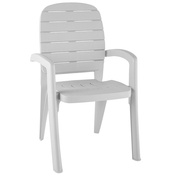Кресло пластиковое ELLASTIK-PLAST Прованс 580x60x915мм, белый