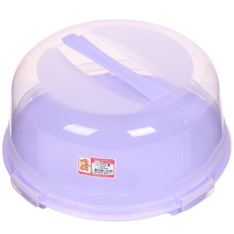 Тортовница пластик с крышкой STYLE d33см h15,5см