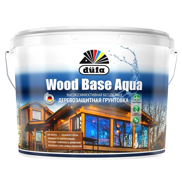 Грунтовка для защиты древесины Dufa Wood Base AQUA, 0,9л