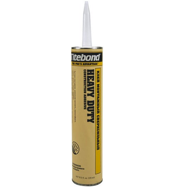 TITEBOND HEAVY DUTY клей монтажный сверхсильный под пистолет (желтая туба), 296 мл