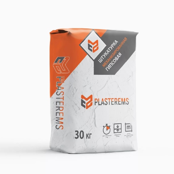 Штукатурка PLASTEREMS гипсовая машинного нанесения 30кг