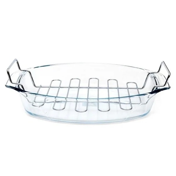 Форма для запекания стеклянная с решеткой гриль 4л 390х270мм, PYREX