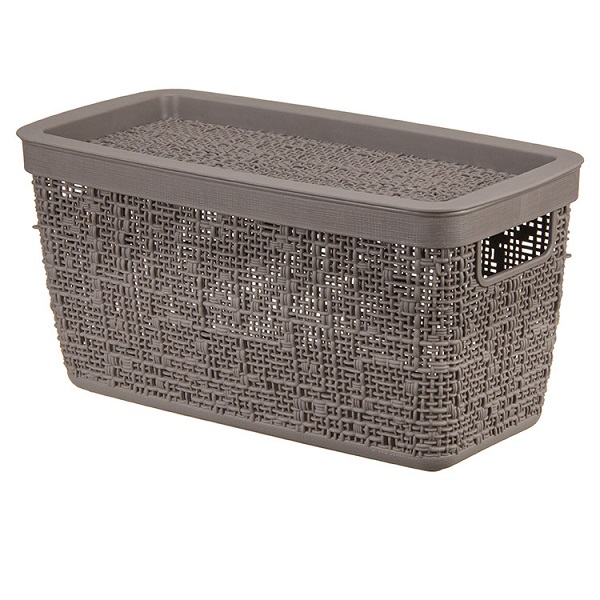 Контейнер для хранения  4л 28х14х14см IDEA Бязь с крышкой