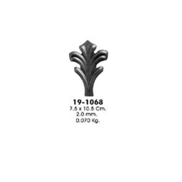 Штампованный элемент 19-1068  (7,5х10,5см, 2,0мм, 0,070кг)
