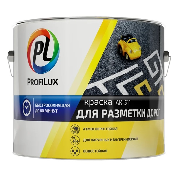 Краска для разметки дорог Профилюкс DIY белая, 5кг 