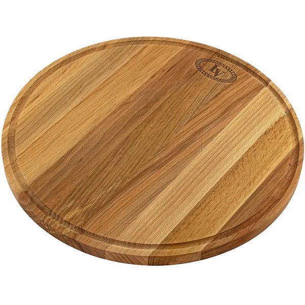 Доска разделочная дерево d34,5см бамбук LENARDI