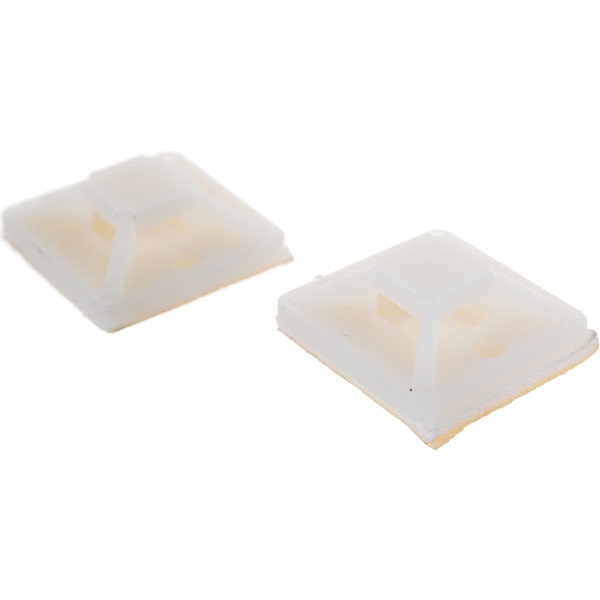 Площадка под хомут-стяжку ЭРА 20х20мм, самоклеющаяся, белый,  50шт.