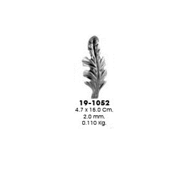 Штампованный элемент 19-1052 (4,7х15,0см, 2,0мм, 0,110кг)