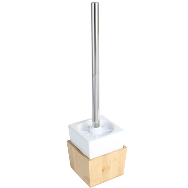 FIXSEN Wood FX-110-5 Ерш напольный, бамбук/керамика, бамбук/белый
